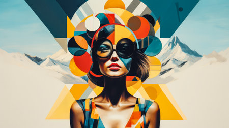 Abstract portrait of a celestial womanの素材