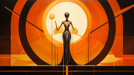 Abstract portrait of a celestial womanの素材