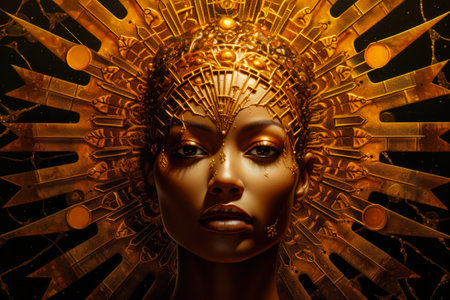 Abstract portrait of a celestial womanの素材