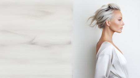 Sophisticated middle aged woman portraitの素材