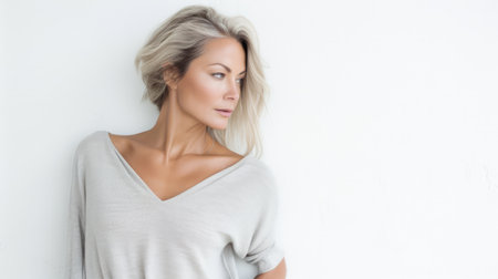 Sophisticated middle aged woman portraitの素材