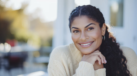 Portrait of a confident beautiful latin womanの素材