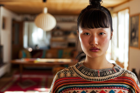 Portrait of a young Asian womanの素材