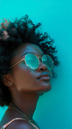 Young woman portrait posing against a clean background with copyspace for textの素材