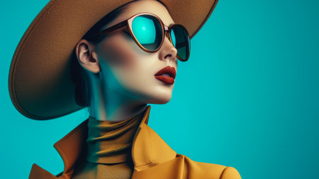 Young woman portrait posing against a clean background with copyspace for textの素材