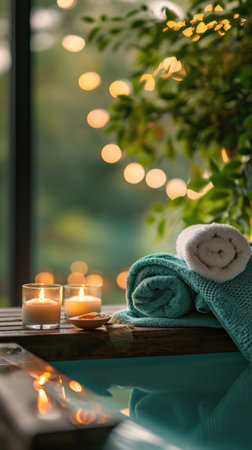 Luxury resort image inviting guests to relax and enjoyの素材