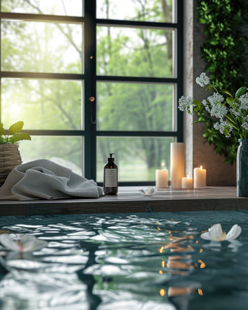 Luxury resort image inviting guests to relax and enjoyの素材