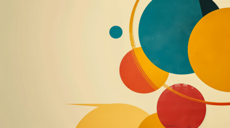 Minimalist background illustration in the style of the 60sの素材