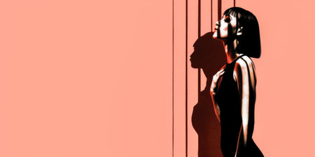 Woman illustration celebrating her vivacity, beauty, strength, diversity and self loveの素材