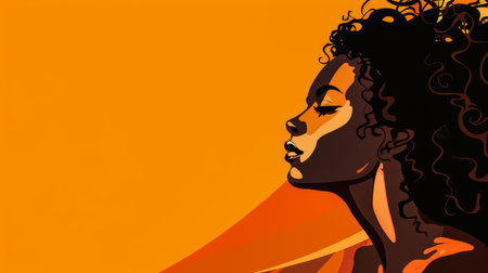 illustration of a woman created by Malika Favre isolated from a copy space background for text --ar 16:9 --style raw Job ID: 577b7dd5-996c-4351-a3fa-da44a8a479ebの素材
