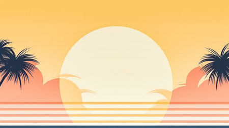 Minimalist background illustration with soft warm colorsの素材