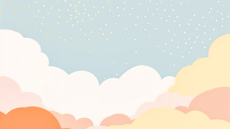 Minimalist background illustration with soft warm colorsの素材