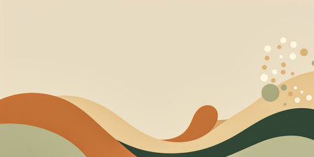 Minimalist background illustration with soft warm colorsの素材