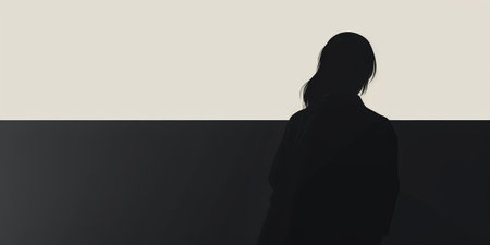 Vintage background design of a woman in abstract style with space for textの素材