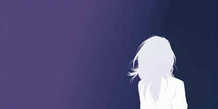 Vintage background design of a woman in abstract style with space for textの素材