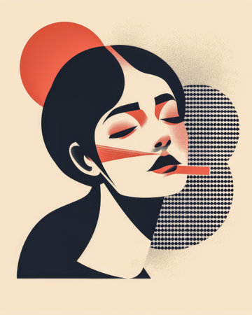 Retrofuturistic advertising poster illustration with vibrant colorsの素材