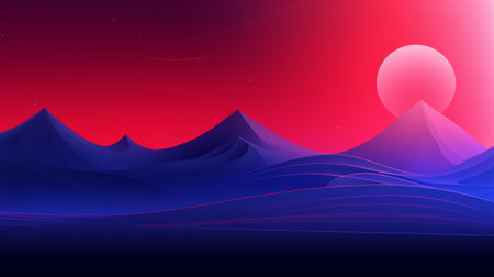 Retrofuturistic advertising poster illustration with vibrant colorsの素材