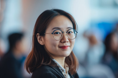 Asian businesswoman during a trining courseの素材