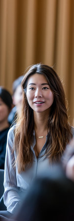 Asian businesswoman during a trining courseの素材