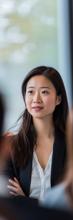 Asian businesswoman during a trining courseの素材