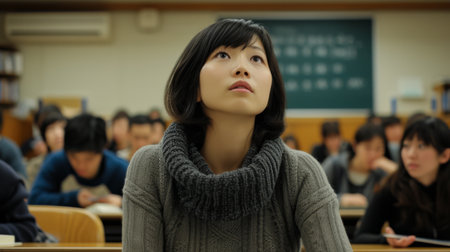Young asian woman student portraitの素材