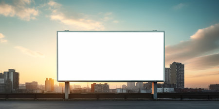 White billboard mockup with withe space for textの素材