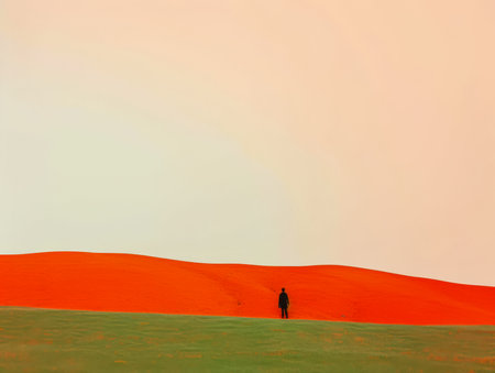 Vibrant minimalist illustration with abstract touchesの素材