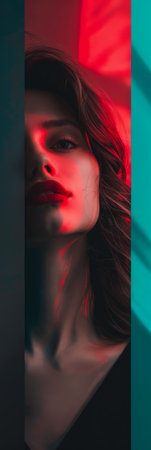 Portrait showcasing the subtle beauty of a womanの素材