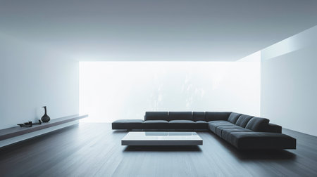 Elegant home design with minimalist decor. Sophisticated modern interiors compositionの素材