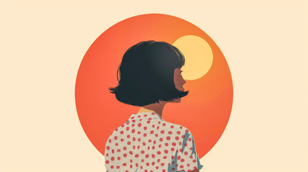 Vintage colorful abstract background from the 60s with copy space for textの素材