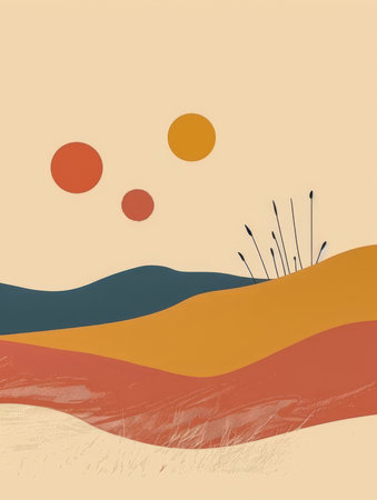 Vintage colorful abstract background from the 60s with copy space for textの素材