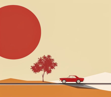 Vintage colorful abstract background from the 60s with copy space for textの素材