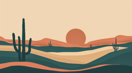 Minimalist abstract illustration inspired in contemporary advertising campaignsの素材