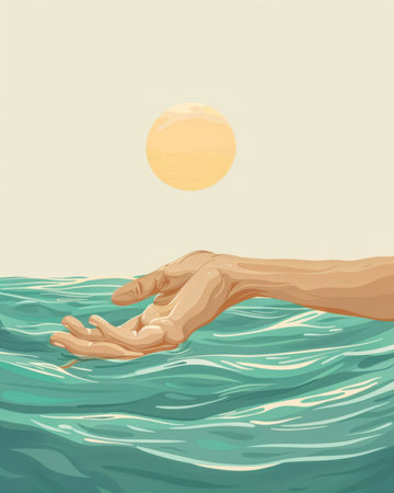 Minimalist abstract illustration inspired in contemporary advertising campaignsの素材