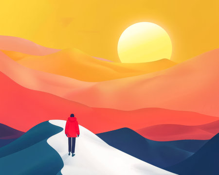 Minimalist abstract illustration inspired in contemporary advertising campaignsの素材