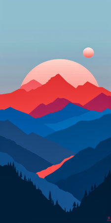 Minimalist abstract illustration inspired in contemporary advertising campaignsの素材