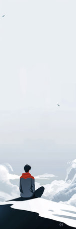 Minimalist abstract illustration inspired in contemporary advertising campaignsの素材