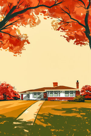 Modern country house design with copy space for textの素材