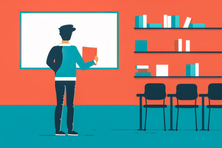 Diverse teachers in a classroom settingの素材