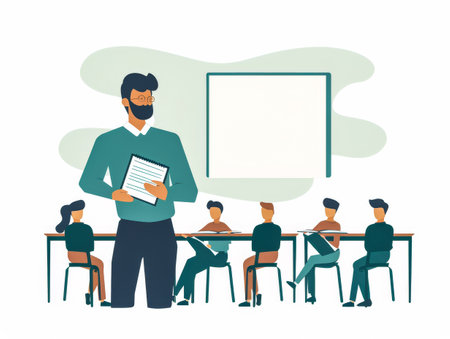 Diverse teachers in a classroom settingの素材