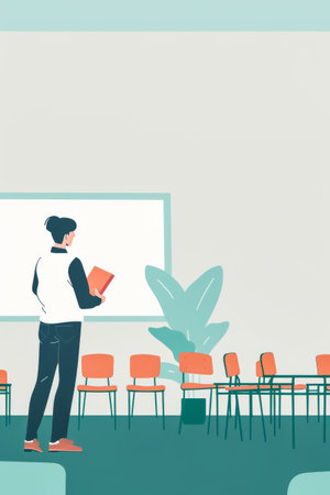 Diverse teachers in a classroom settingの素材