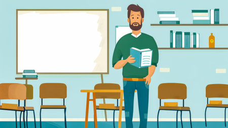 Diverse teachers in a classroom settingの素材