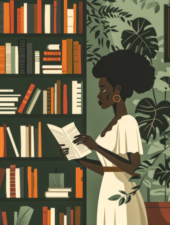 Female writer at her home office in the middle of her creative processの素材