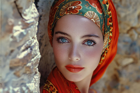 Closeup portrait of a beautiful young womanの素材