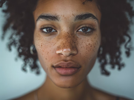 Young African American woman portraitの素材