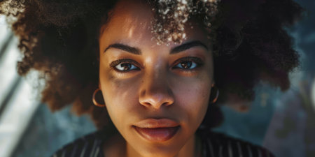 Young African American woman portraitの素材