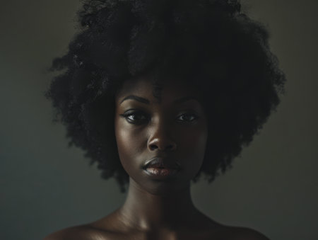 Young African American woman portraitの素材
