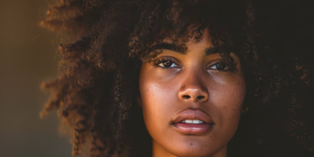 Young African American woman portraitの素材