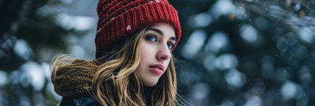 Young woman portrait with a modern twistの素材