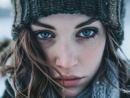 Young woman portrait with a modern twistの素材